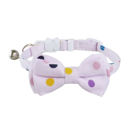 Katzenhalsband mit Fliege und Bandana (gepunktet)