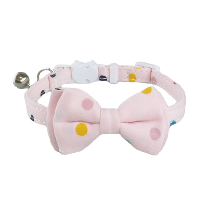 Katzenhalsband mit Fliege und Bandana (gepunktet)