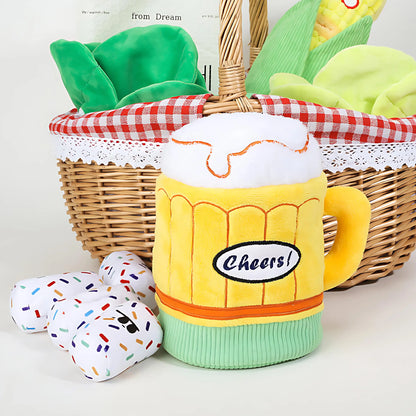 Beer Mug Food Hiding Interactive Dog Toy
