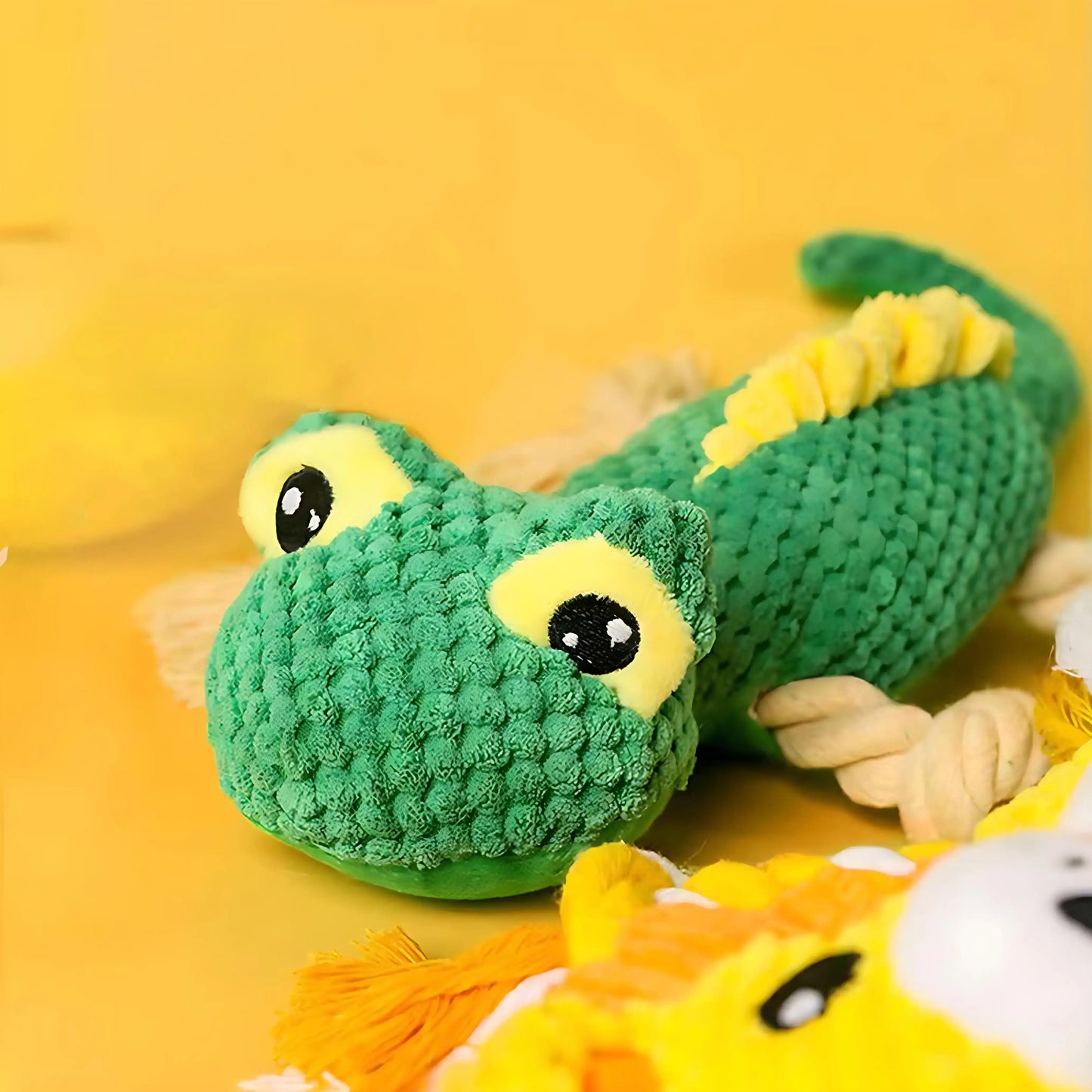 Lizard Plush Dog Toy with Squeaker