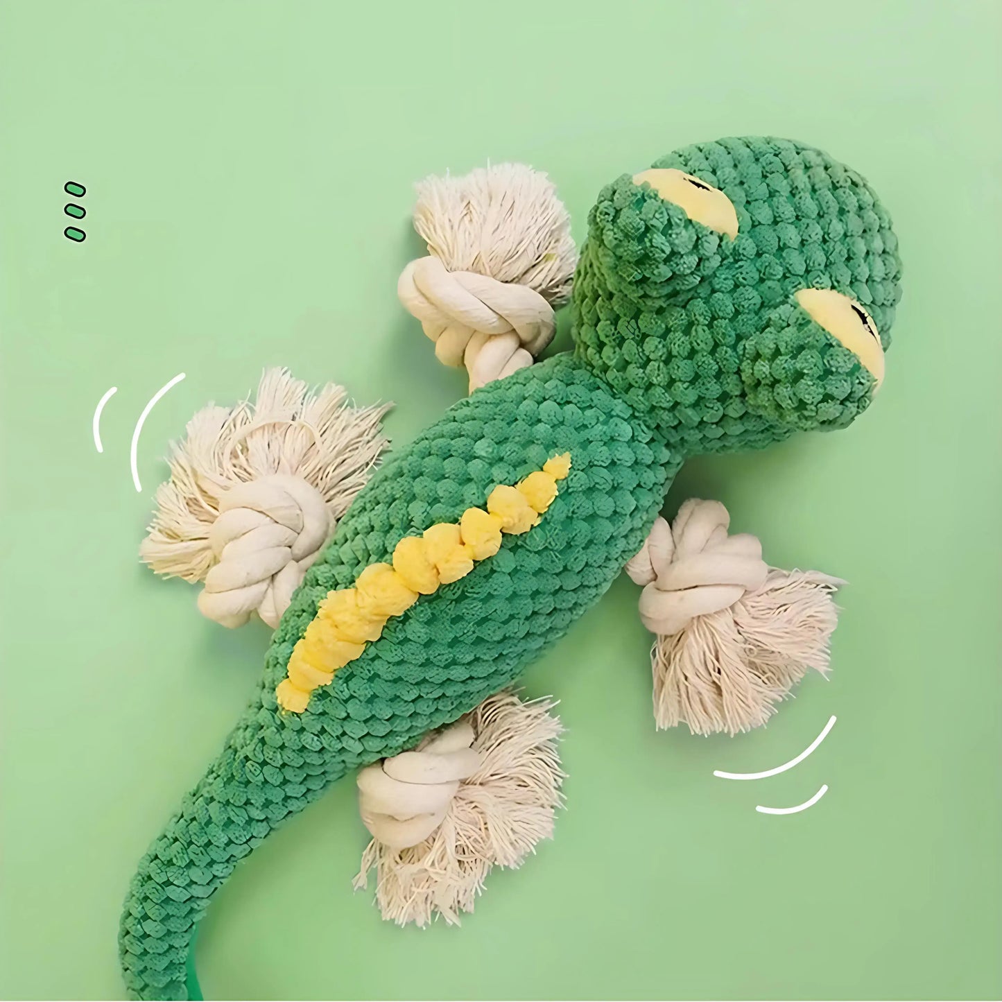 Lizard Plush Dog Toy with Squeaker