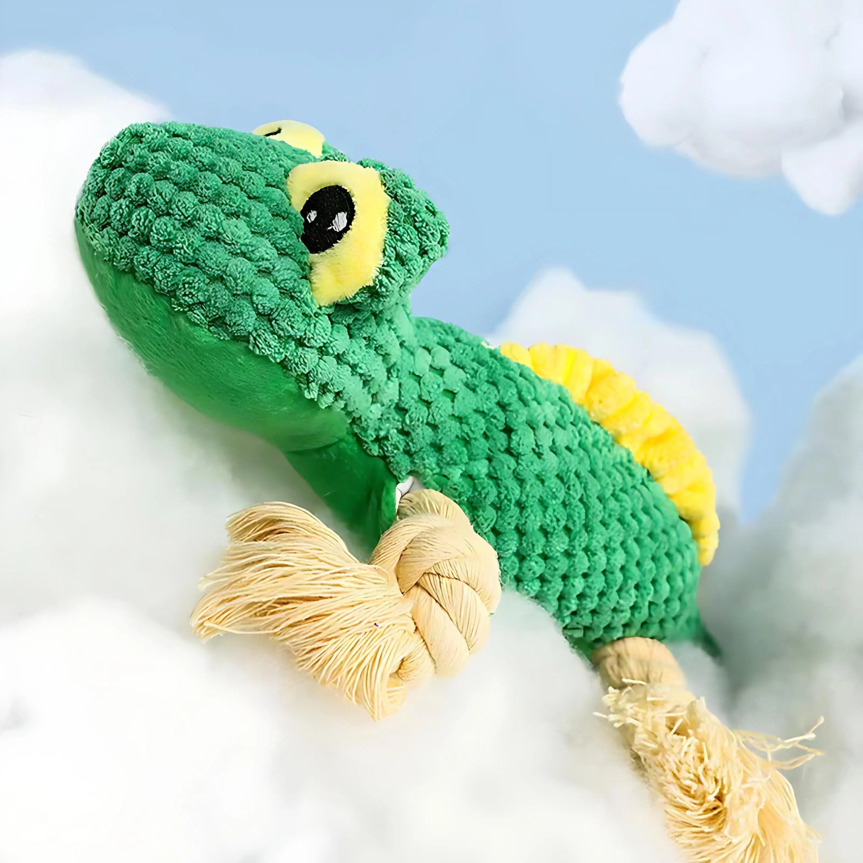Lizard Plush Dog Toy with Squeaker
