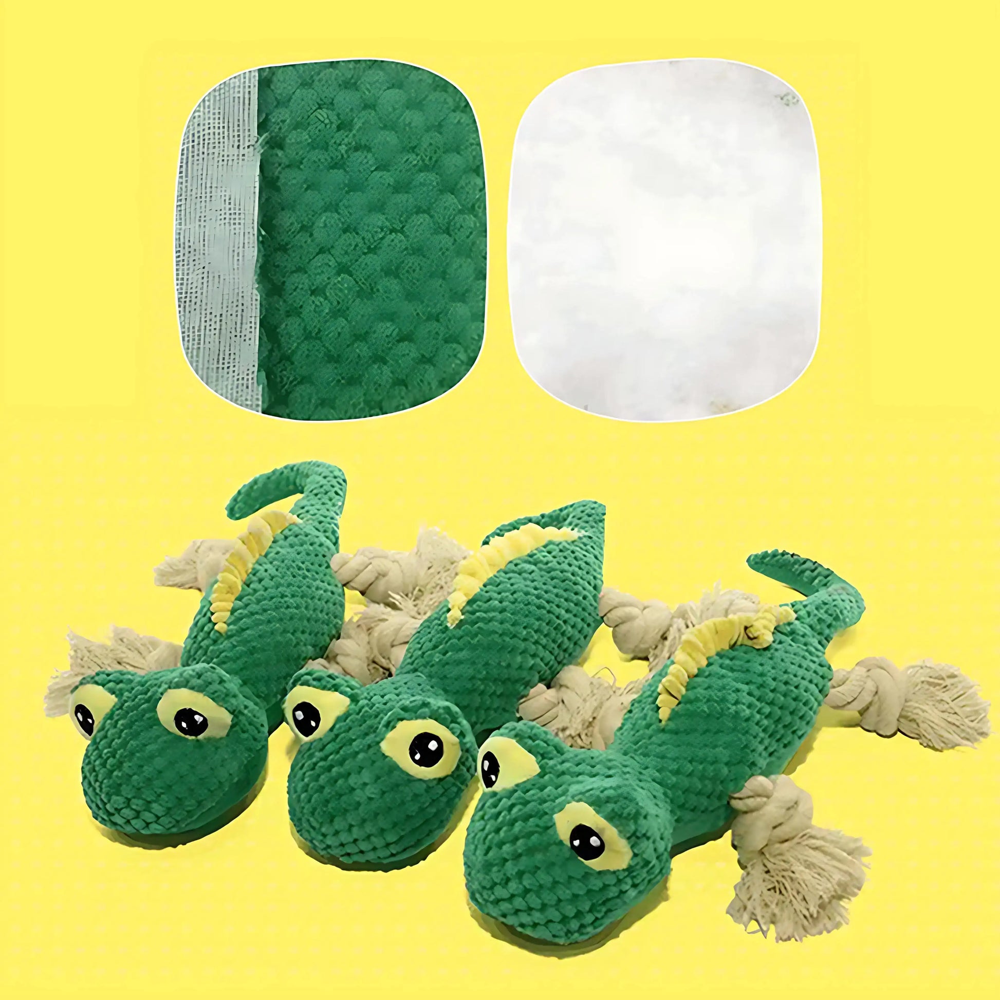 Lizard Plush Dog Toy with Squeaker