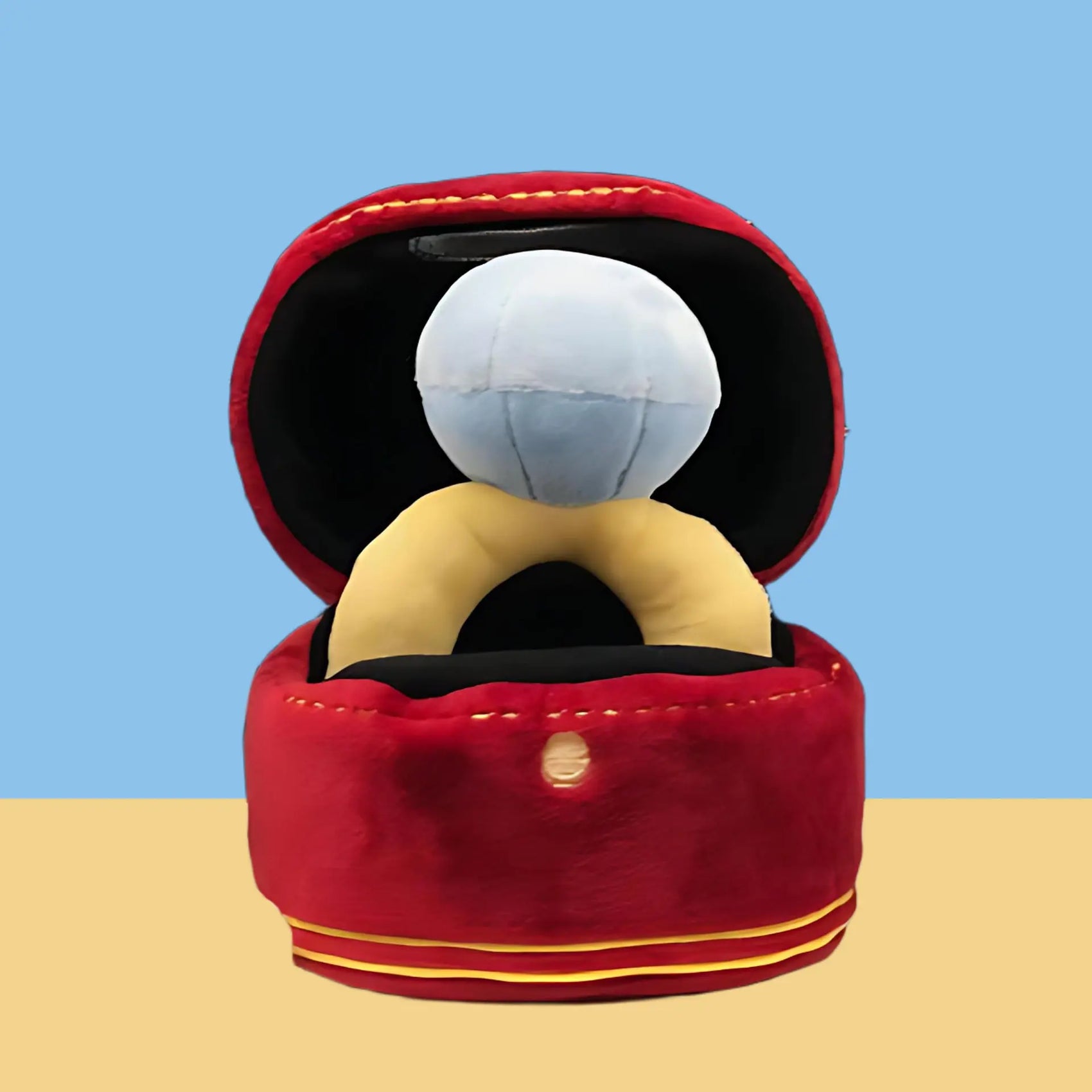 Diamond Ring Plush Dog Toy with Squeaker