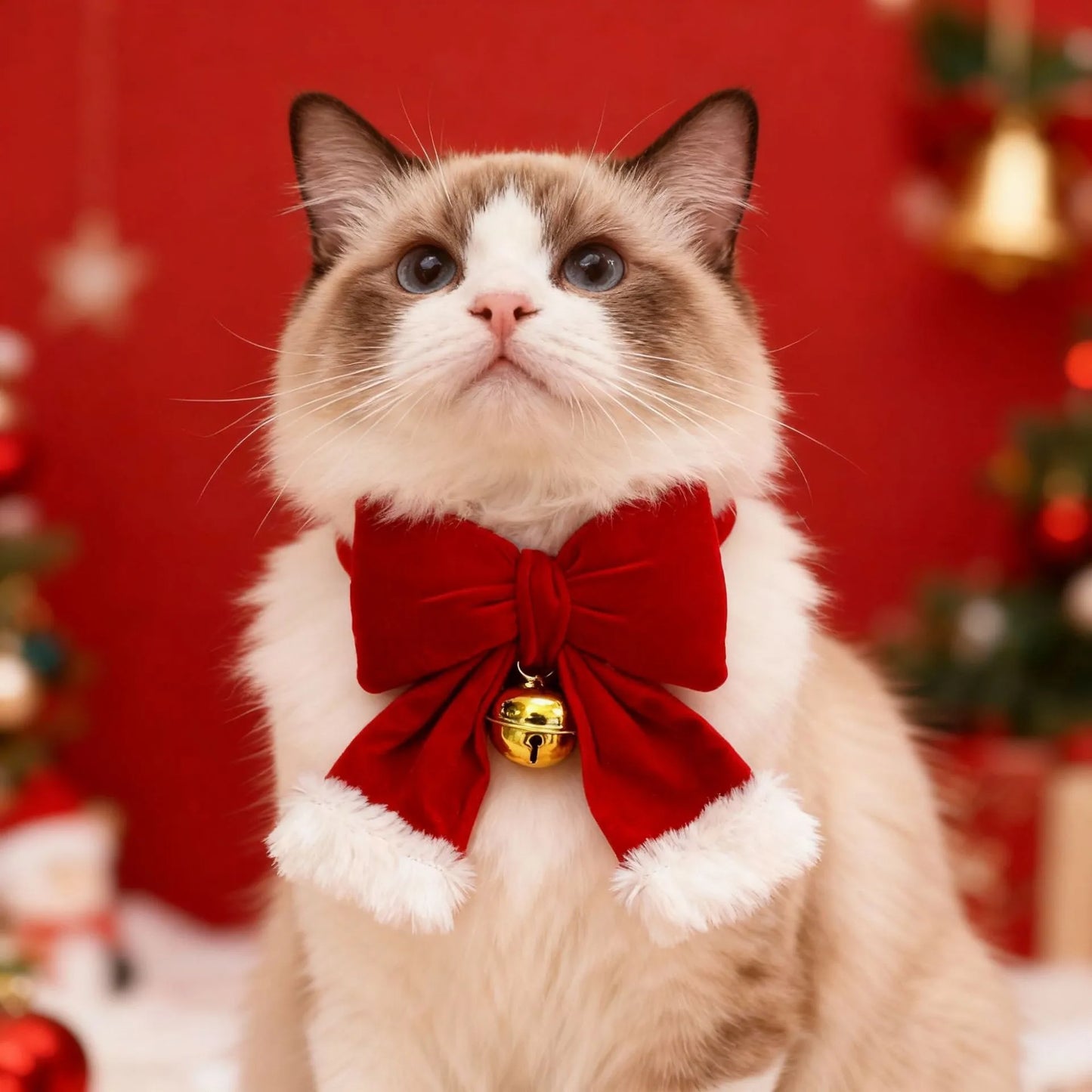 Christmas Pet Collar with 3D Bow