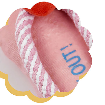 Plüsch-Hundespielzeug in Pantoffelform mit Quietscher