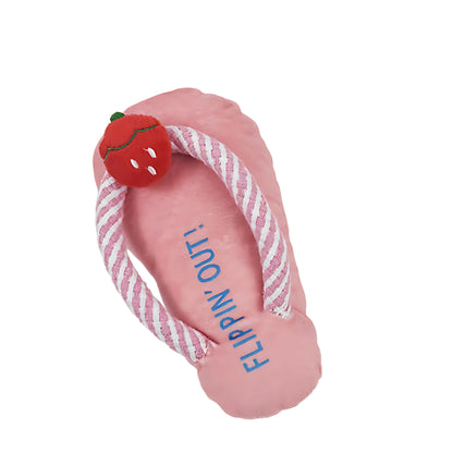 Plüsch-Hundespielzeug in Pantoffelform mit Quietscher