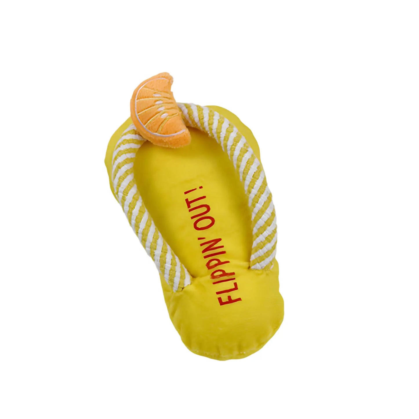 Plüsch-Hundespielzeug in Pantoffelform mit Quietscher