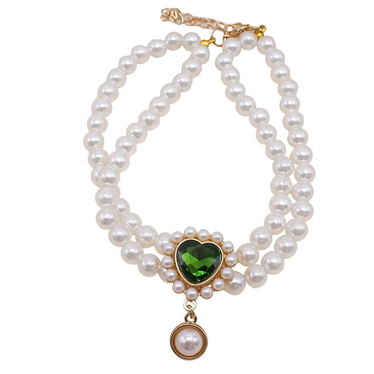 Double Layer Pearl Necklace for Cats
