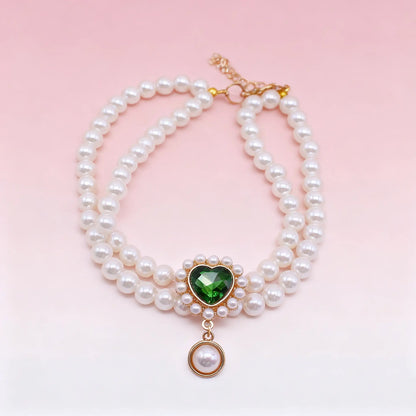 Doppelreihige Perlenkette für Katzen