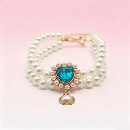 Doppelreihige Perlenkette für Katzen