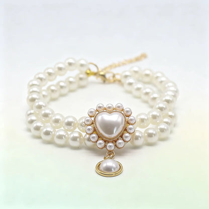 Doppelreihige Perlenkette für Katzen