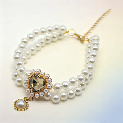 Doppelreihige Perlenkette für Katzen