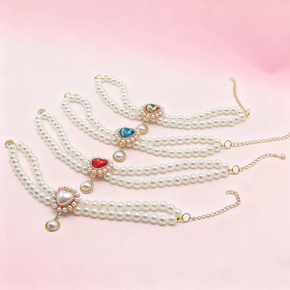 Doppelreihige Perlenkette für Katzen