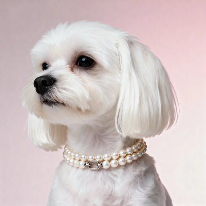 Luxuriöse Perlen-Hundehalskette