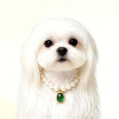 Vintage-Perlenkette für Haustiere