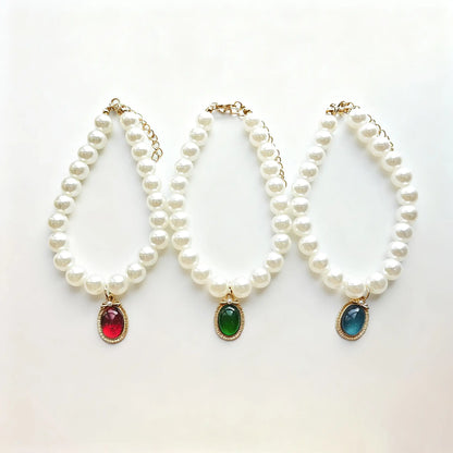 Vintage-Perlenkette für Haustiere