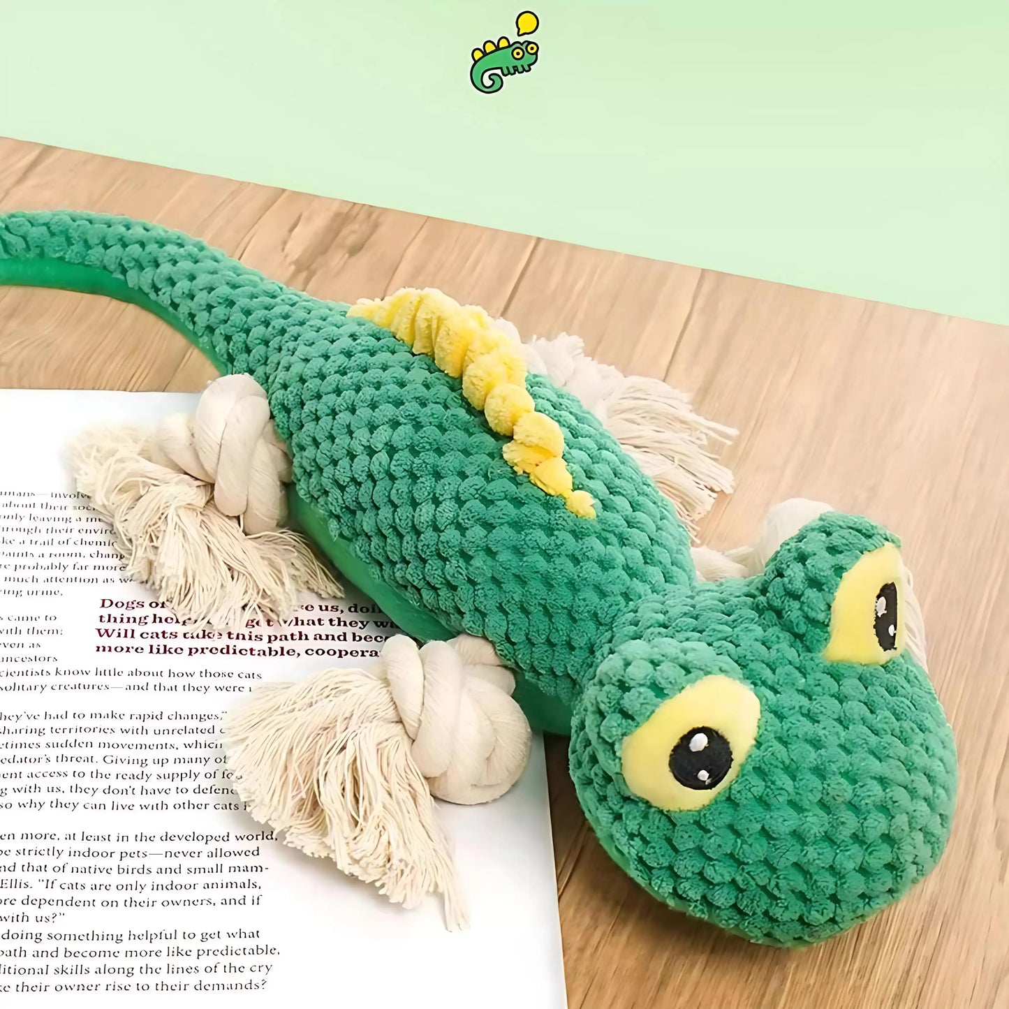 Lizard Plush Dog Toy with Squeaker