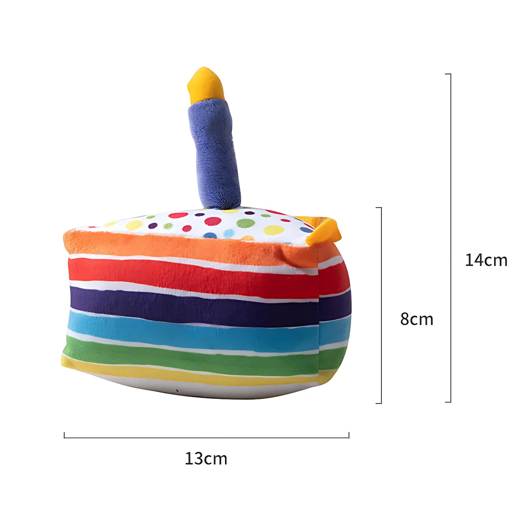 Birthday Cake Plush Dog Toy with Squeaker