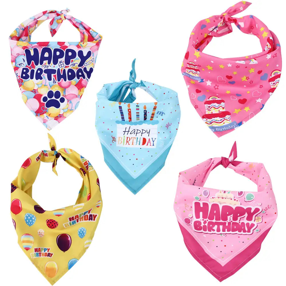 Birthday Pet Bibs – Cute Adjustable Drool Bib