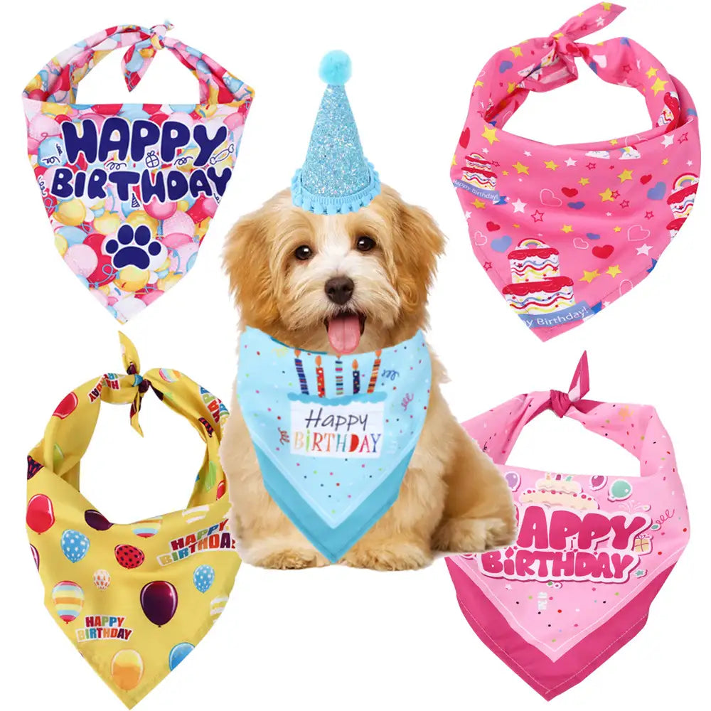 Birthday Pet Bibs – Cute Adjustable Drool Bib