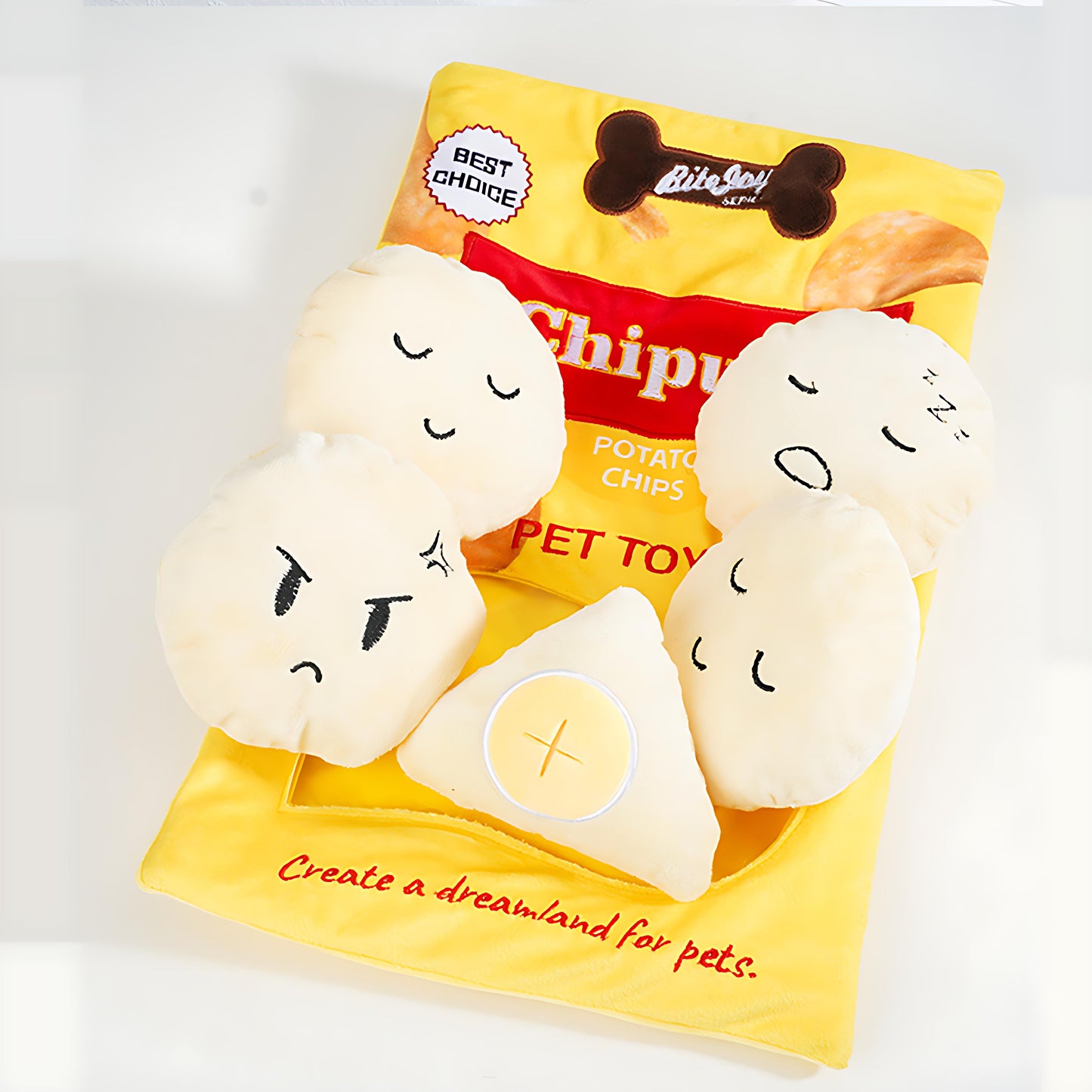 Pommes-Burger-Essen verstecken interaktives Hundespielzeug