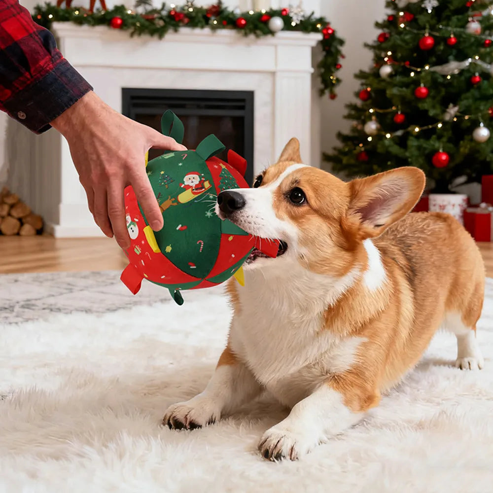 Christmas Bell Squeaky Pet Toy
