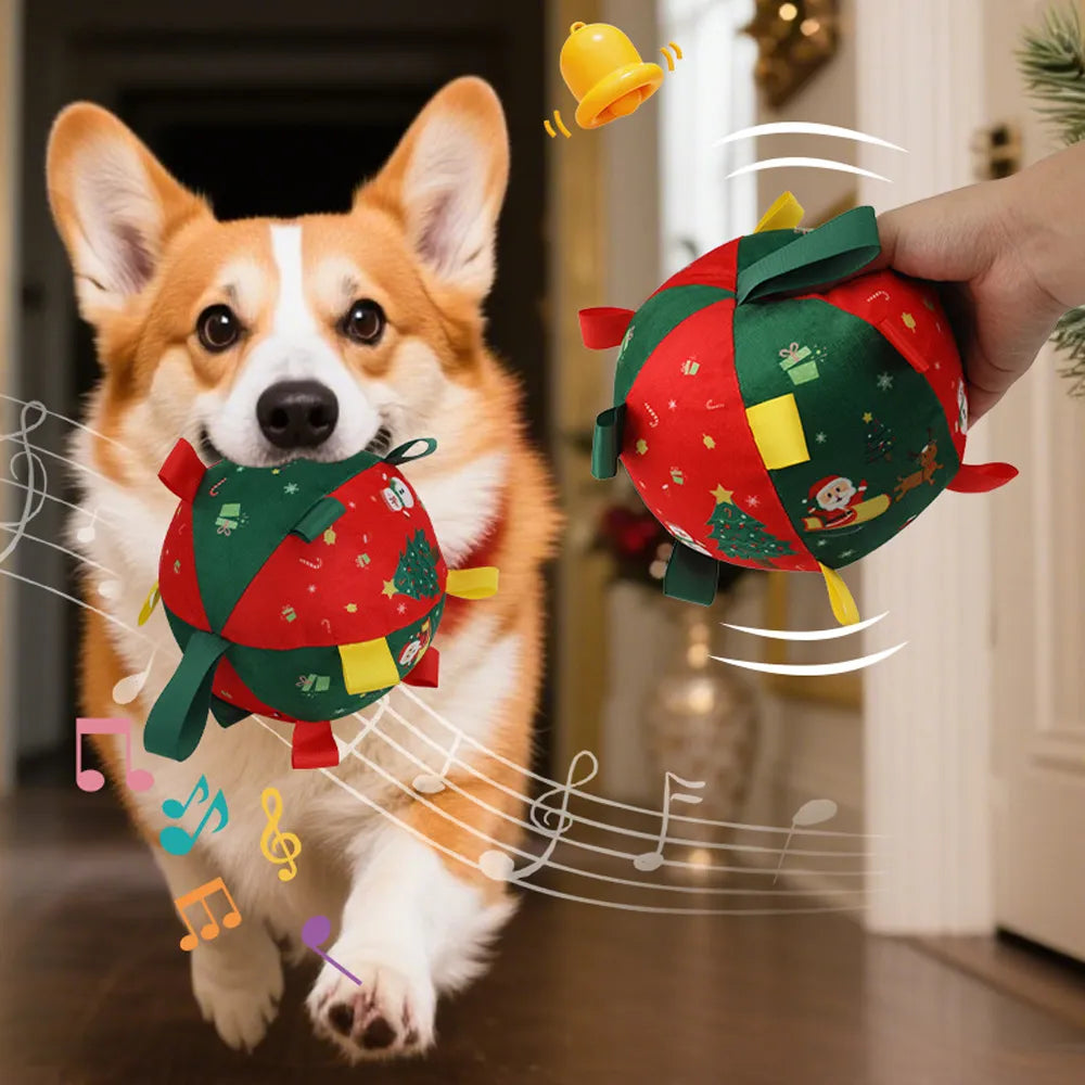 Christmas Bell Squeaky Pet Toy