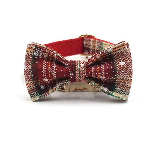 Christmas Dog Collar Bow – Festive Decorative Accessory for Pets