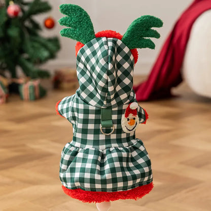 Christmas Lamb Fleece Pet Harness Coat