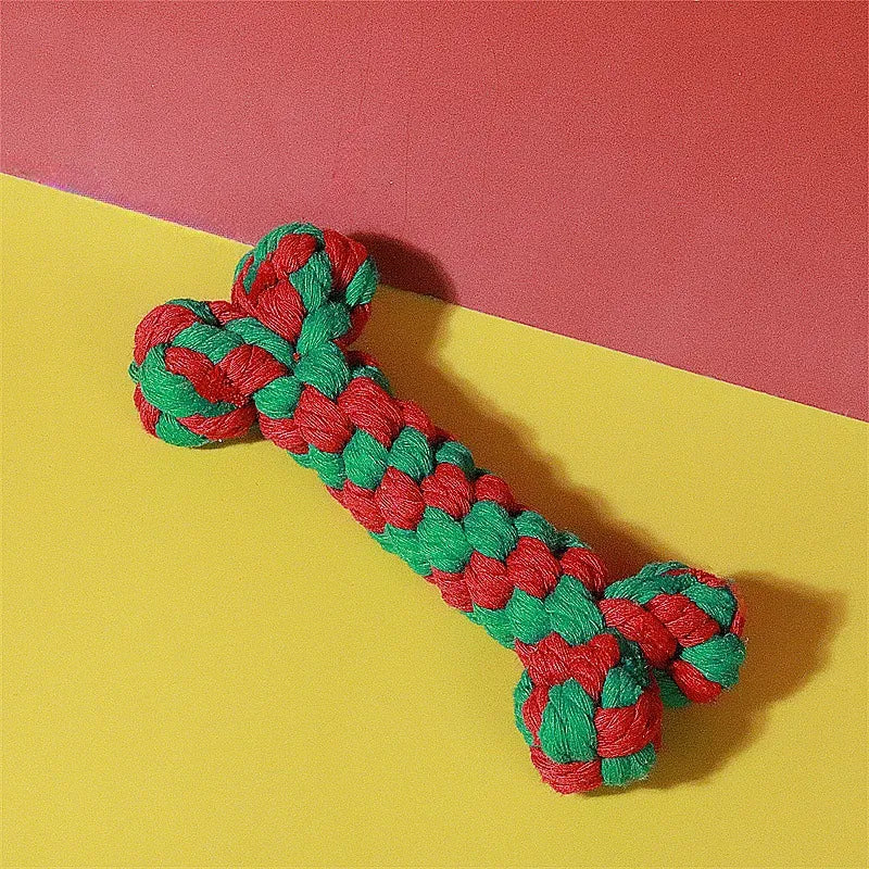 Christmas Rope Chew Toy Set for Dogs