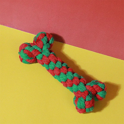Christmas Rope Chew Toy Set for Dogs