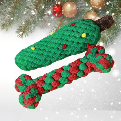 Christmas Rope Chew Toy Set for Dogs