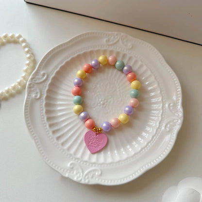 Katzenhalsband mit Kristallherzanhänger