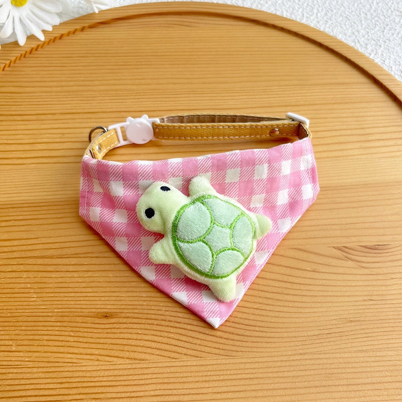 Cute Plaid Pet Bandana Collar