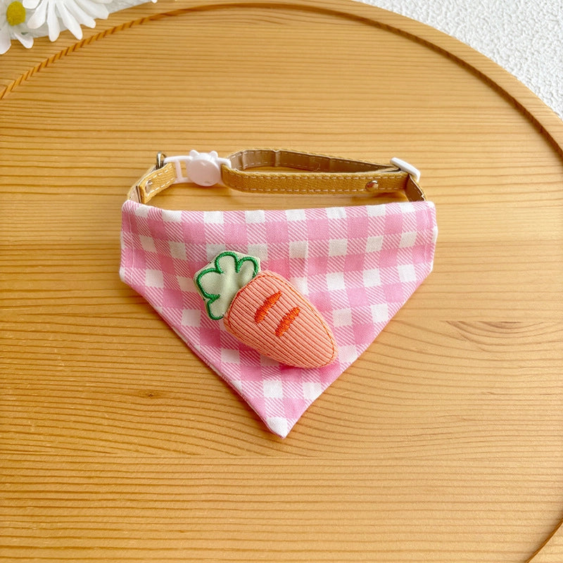 Cute Plaid Pet Bandana Collar