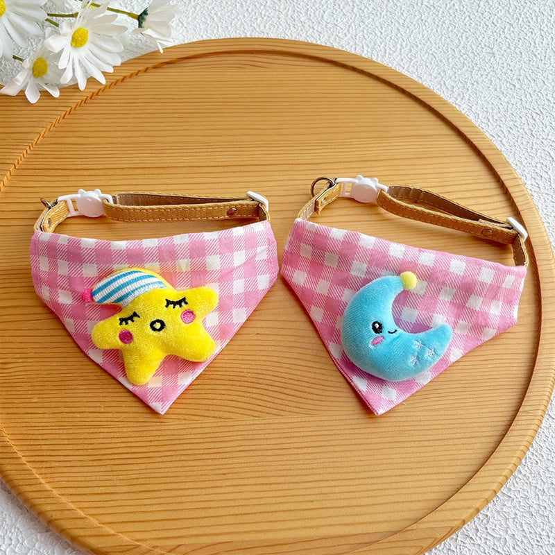 Cute Plaid Pet Bandana Collar