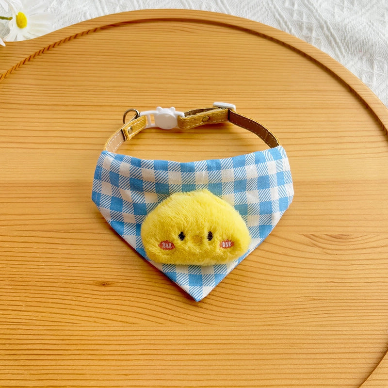 Cute Plaid Pet Bandana Collar