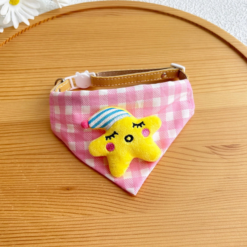 Cute Plaid Pet Bandana Collar