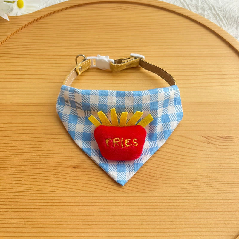 Cute Plaid Pet Bandana Collar