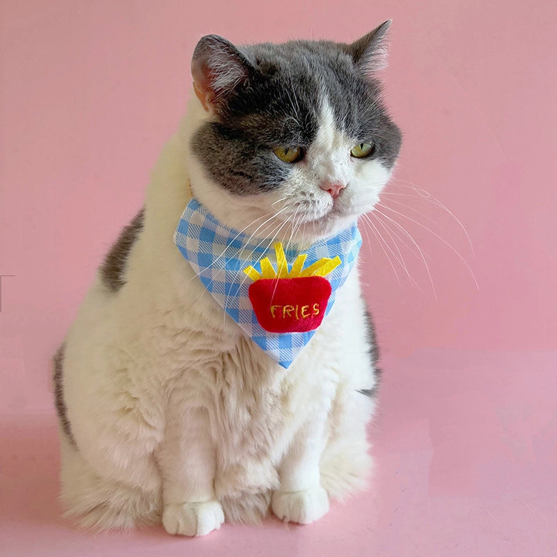 Cute Plaid Pet Bandana Collar