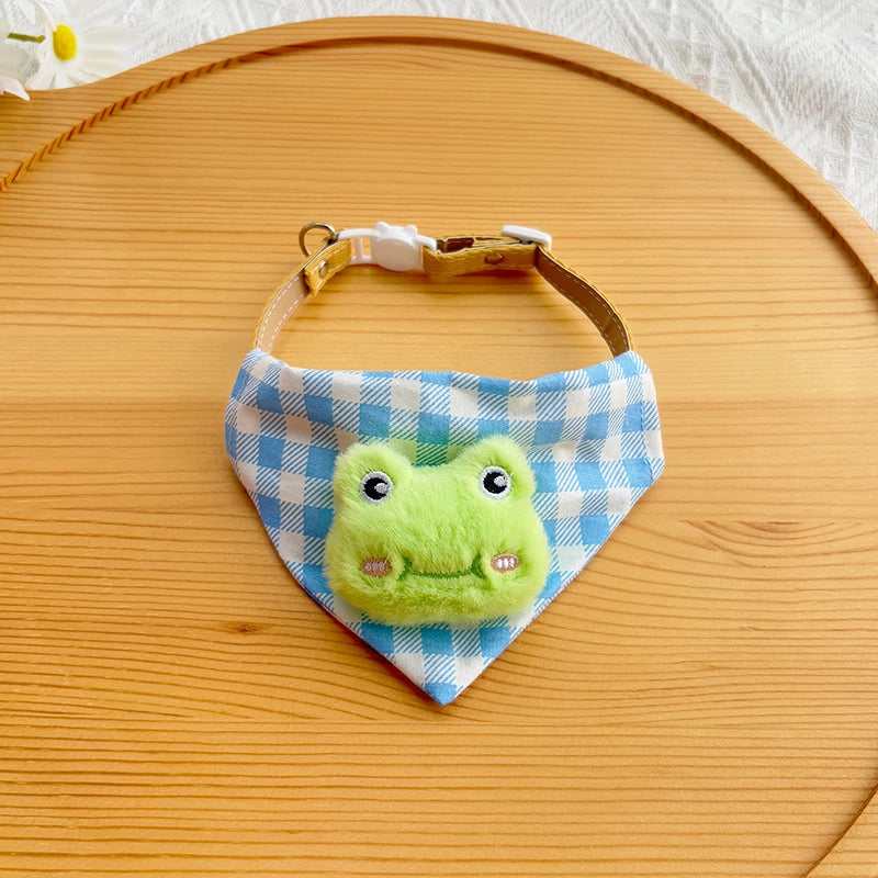 Cute Plaid Pet Bandana Collar