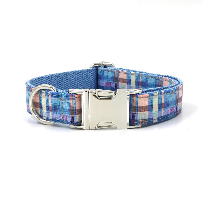 Cute Printed Dog Collar with Silver Buckle