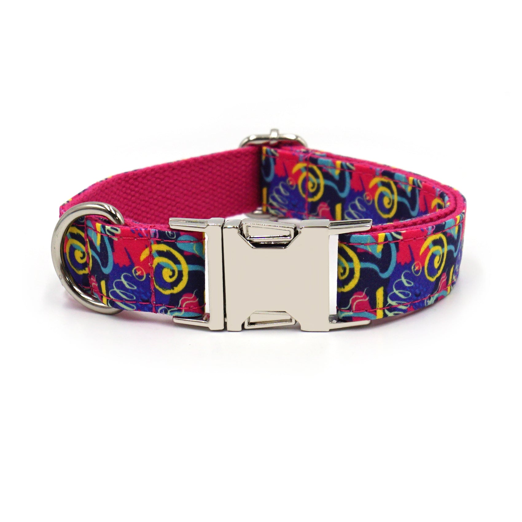 Cute Printed Dog Collar with Silver Buckle
