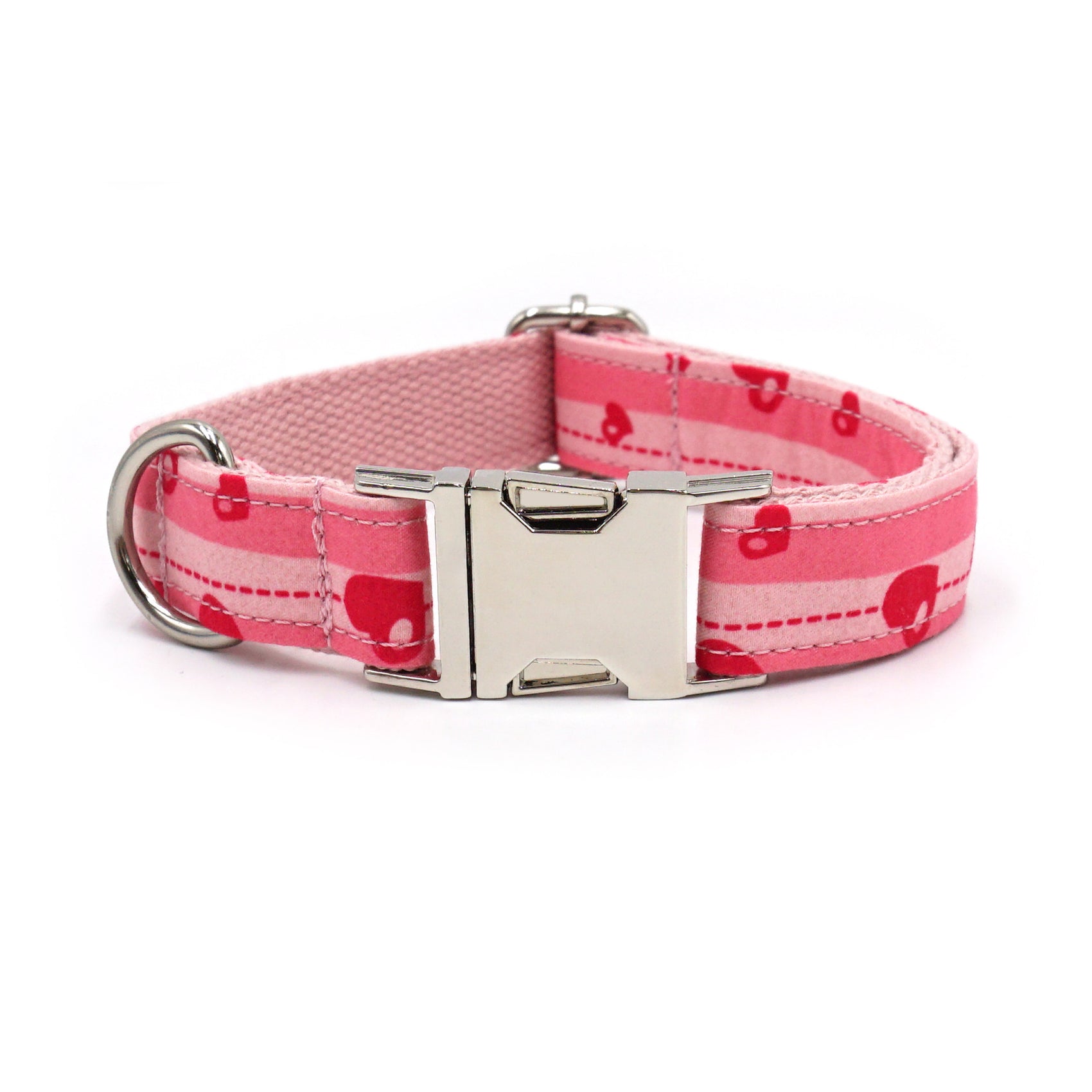 Cute Printed Dog Collar with Silver Buckle