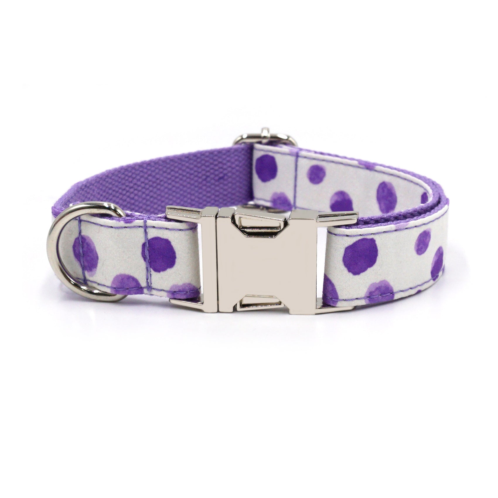 Cute Printed Dog Collar with Silver Buckle
