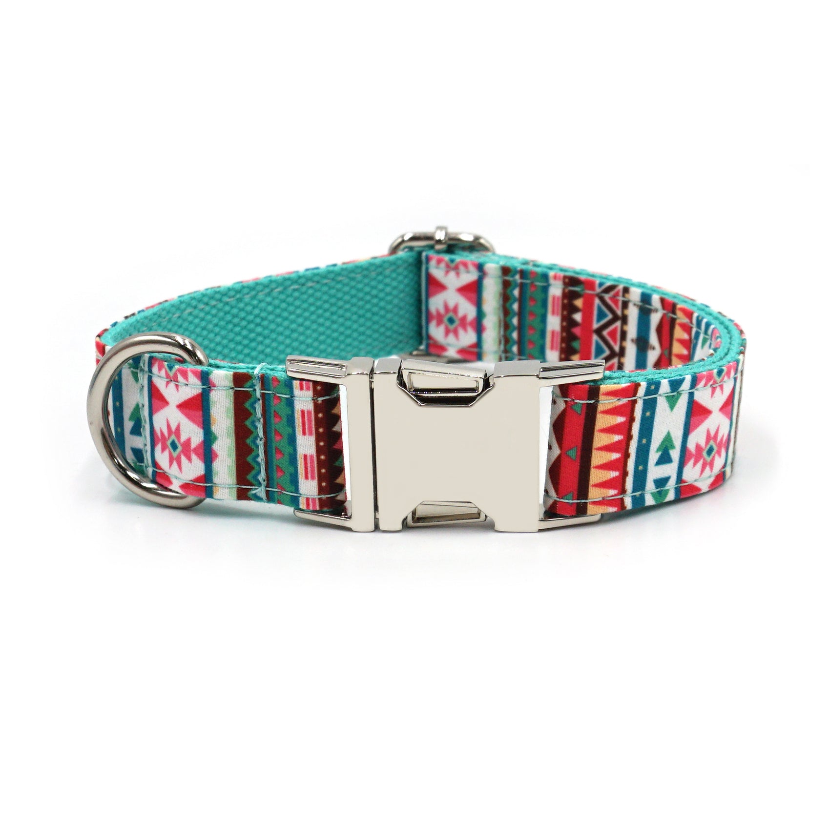 Cute Printed Dog Collar with Silver Buckle