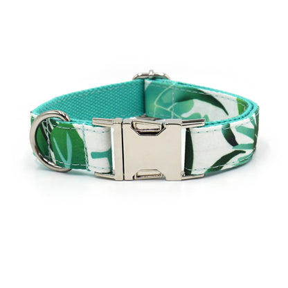 Niedliches bedrucktes Hundehalsband mit silberner Schnalle