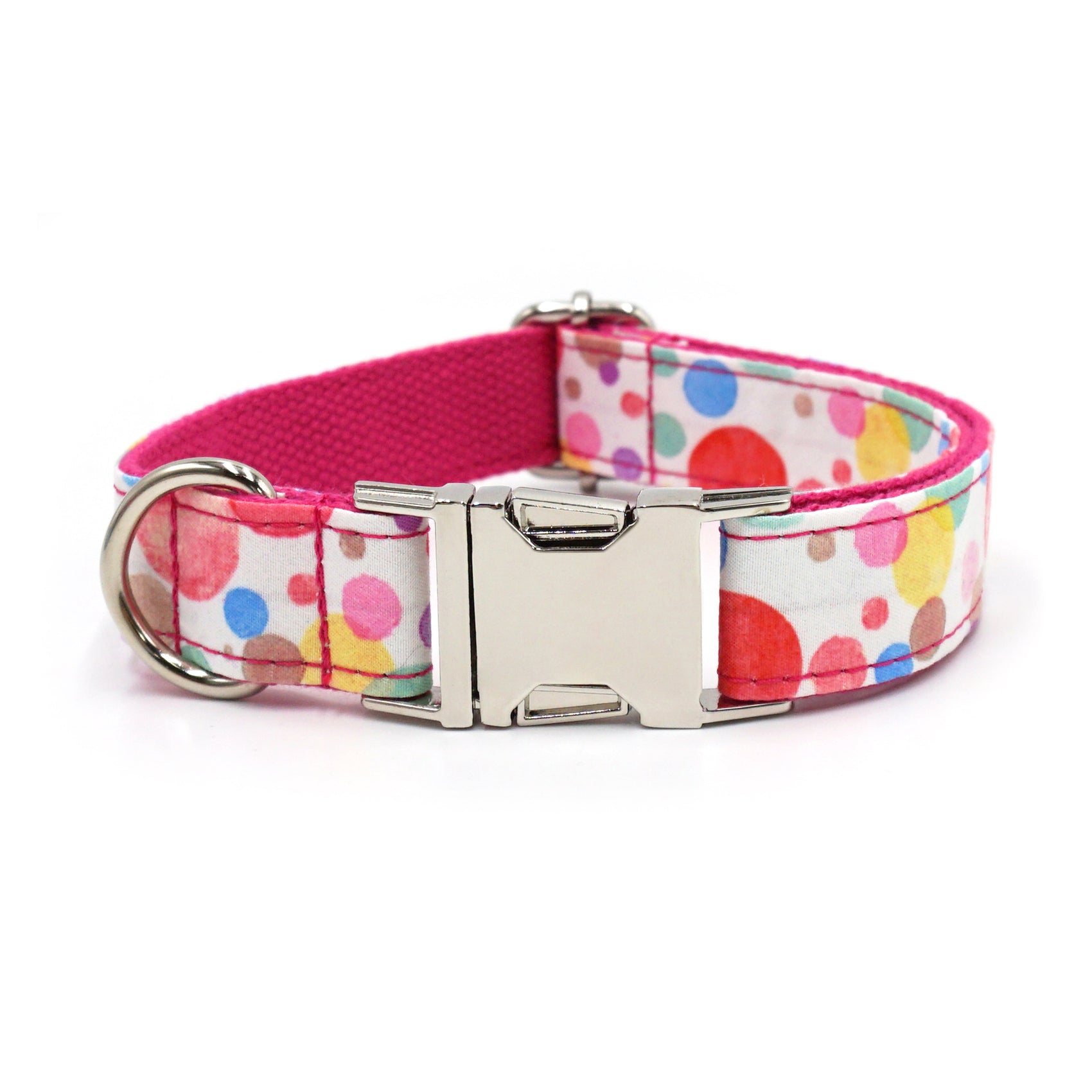 Cute Printed Dog Collar with Silver Buckle