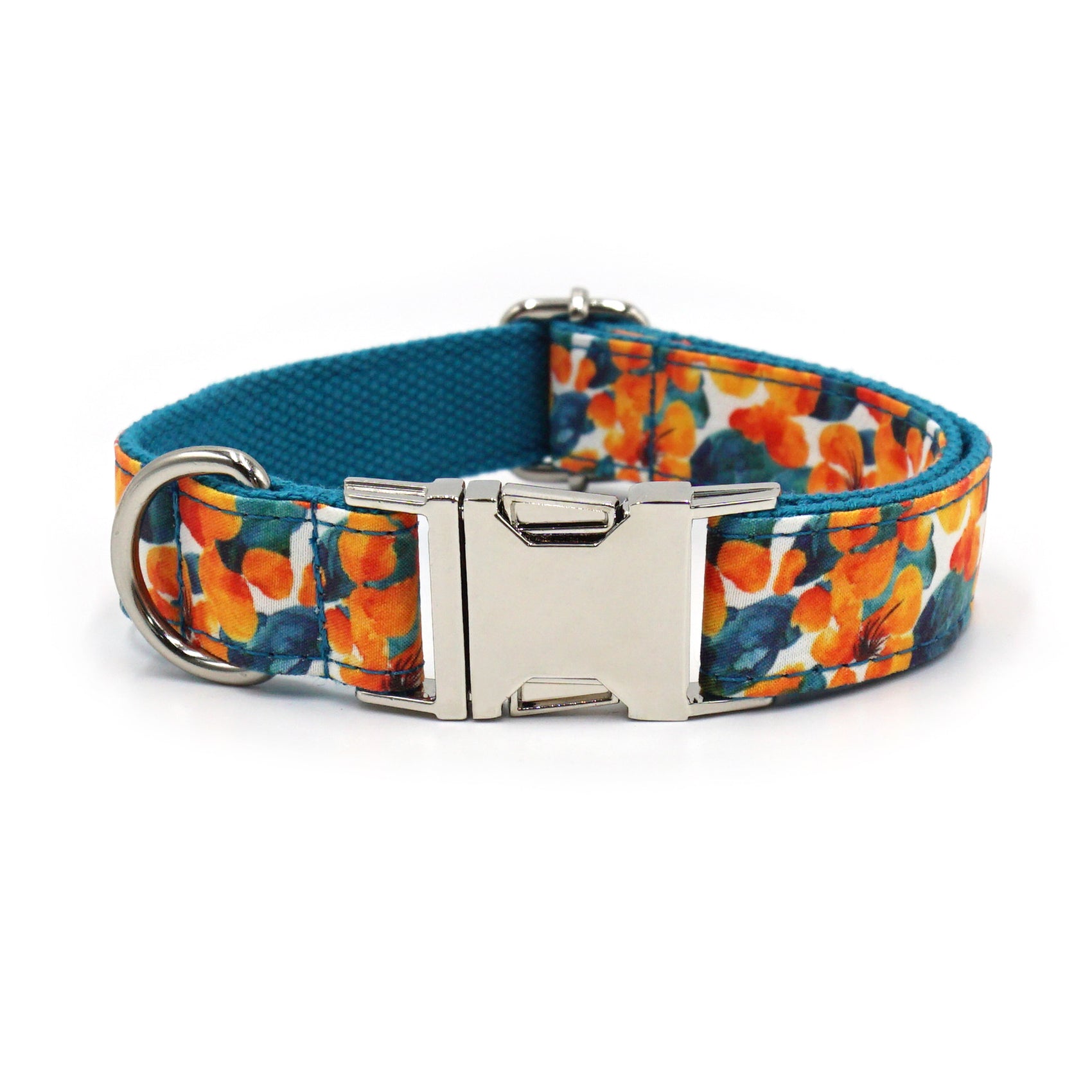 Cute Printed Dog Collar with Silver Buckle